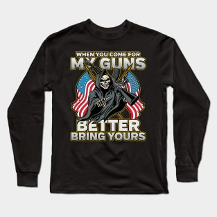 Reaper Second Amendment My Guns Long Sleeve T-Shirt